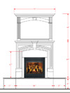 Dracme Cast Stone Mantel