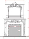 Dracme Cast Stone Mantel