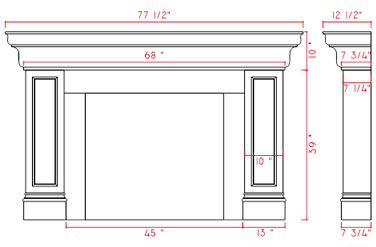 3042.410 Cast Stone Mantel