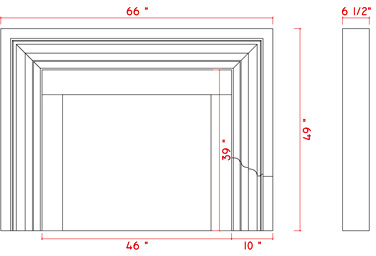 San Francisco Cast Stone Mantel