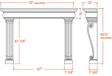 Alexandra Cast Stone Mantel