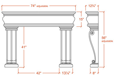 Grand Alexandra Cast Stone Mantel