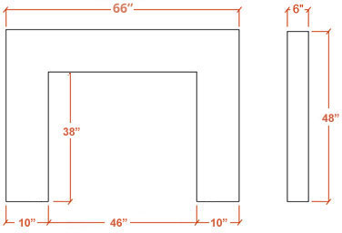 Cube Cast Stone Mantel