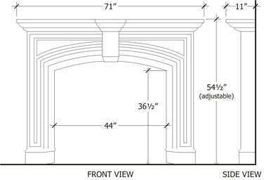 Elizabeth Cast Stone Mantel