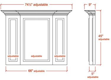 Monarch Cast Stone Uppermantel