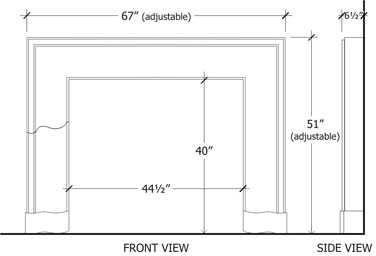 New-Yorker Cast Stone Mantel