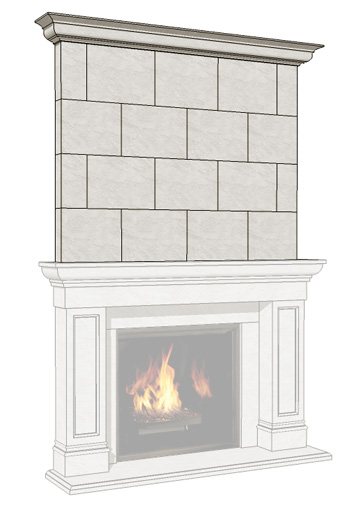 Classic Cast Stone Uppermantel