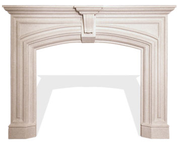 Elizabeth Cast Stone Mantel