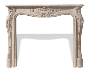 Louis XV Cast Stone Mantel